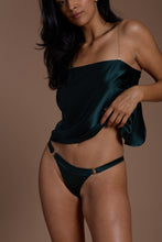 Load image into Gallery viewer, Silk Triangle Panty - Emerald Green