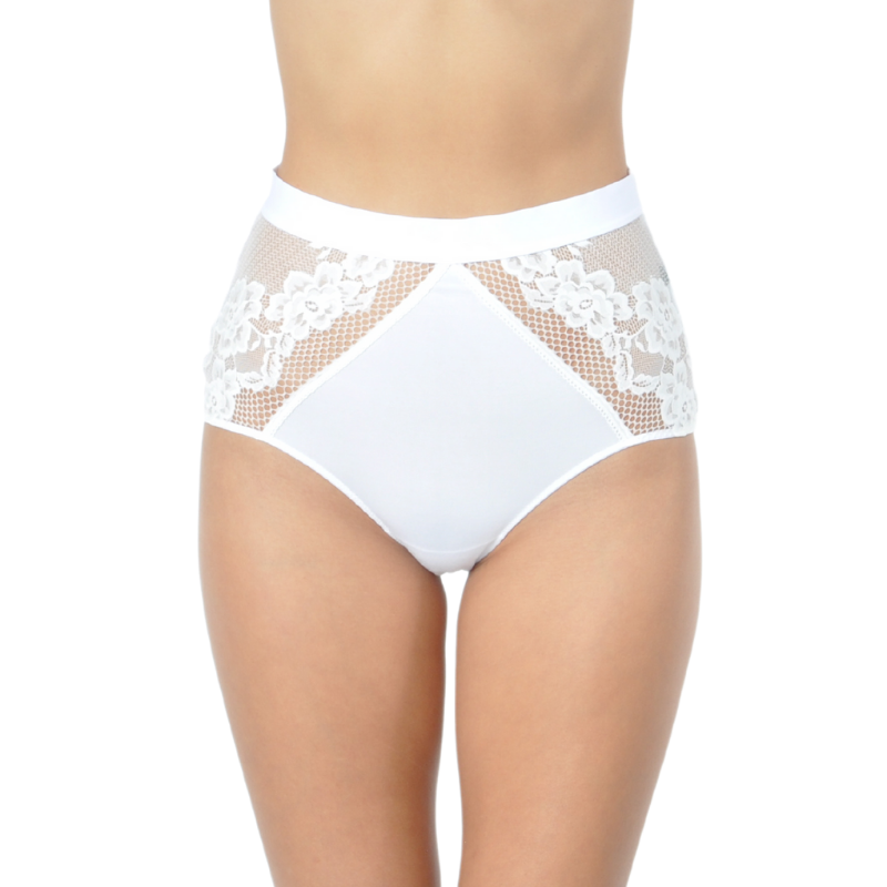 HUIT ADELE WHITE HIGH WAISTED BRIEF